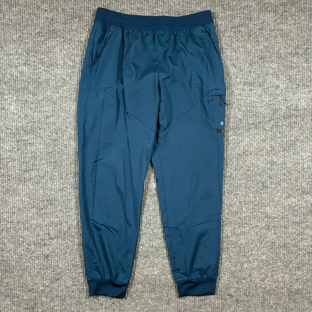Apana Mens Athletic Jogger Pants Size XL Blue Tapered Stretch Training Gym